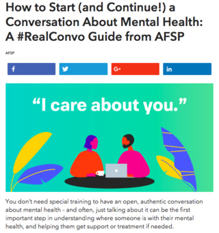 AFSP website AFSP website
