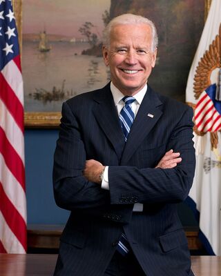 Official Portrait of United States Vice President Joe Biden in his West Wing Office at the White House. Public Domain Image
