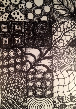 Black and white doodling