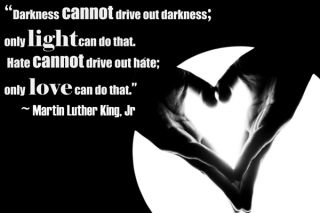 MLK quote: Hate cannot drive out hate. Only love can do that.