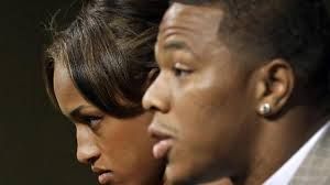 Ray Rice talking domestic violence with his wife.