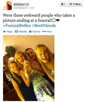 Funeral selfie