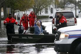Super Storm Sandy rescue in coastal New Jersey town