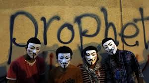 Rioters in Egypt V for Vendetta masks