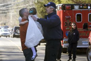 Sandy Hook Elementary staging area