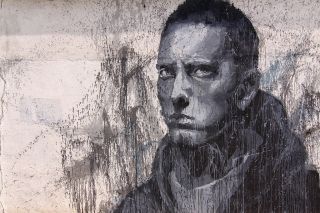 Graffiti of Eminem in Shanghai, China