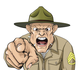 Cartoon angry army drill sergeant shouting | by KoiQuestion, labeled for reuse, Flickr.com Cartoon angry army drill sergeant shouting | by KoiQuestion, labeled for reuse, Flickr.com