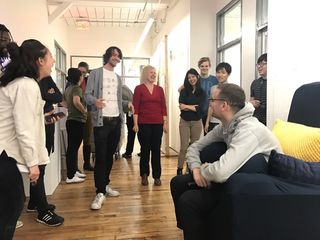 Rebecca Welz with her Pratt Biomimicry Class. Aldana Ferrer Garcia, used by permission Rebecca Welz with her Pratt Biomimicry Class. Aldana Ferrer Garcia, used by permission