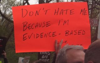 Lee Jussim, Sign at NYC March for Science