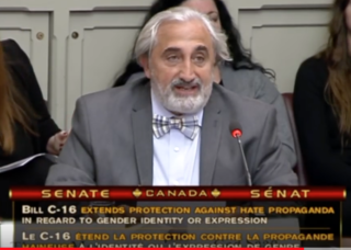 Screenshot from my address at the Canadian Senate