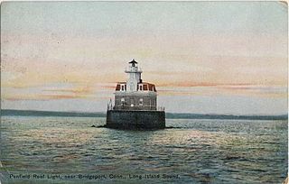 The Penfield Reef Lighthouse on a postcard/Wikimedia Commons