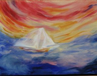 Life's Colorful Journey, original oil, F.J. Ninivaggi Life's Colorful Journey, original oil, F.J. Ninivaggi