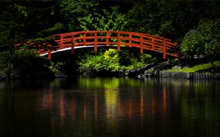 Bridge over Quiet Waters with permission from Dale Jarvis, AreaOne Art and Design, Fayetteville NC