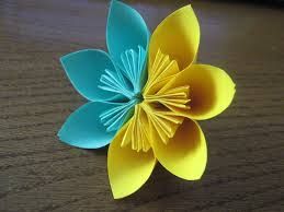Origami flower in two colors