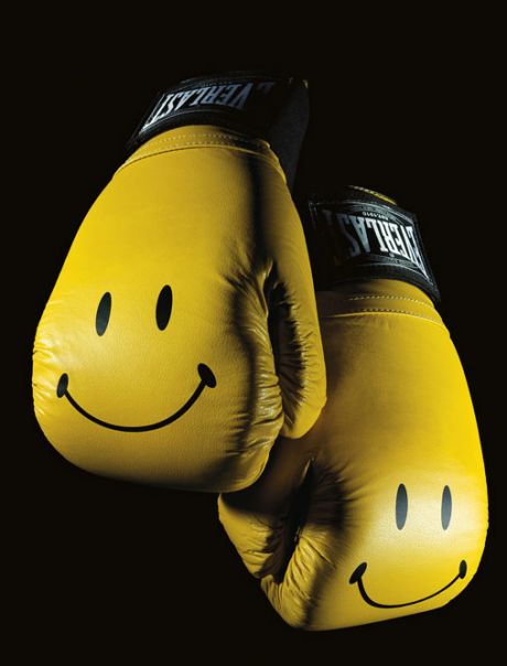 smiley face cycling gloves