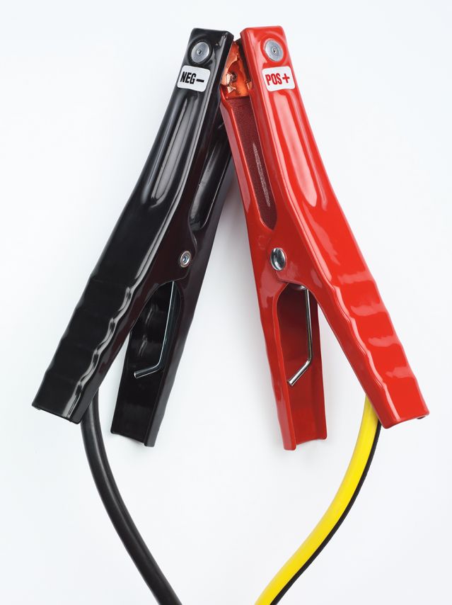 Black and red jumper cables