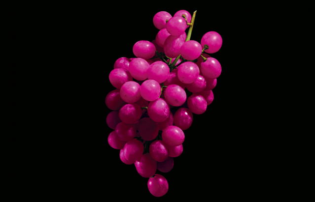 Magenta colored grapes
