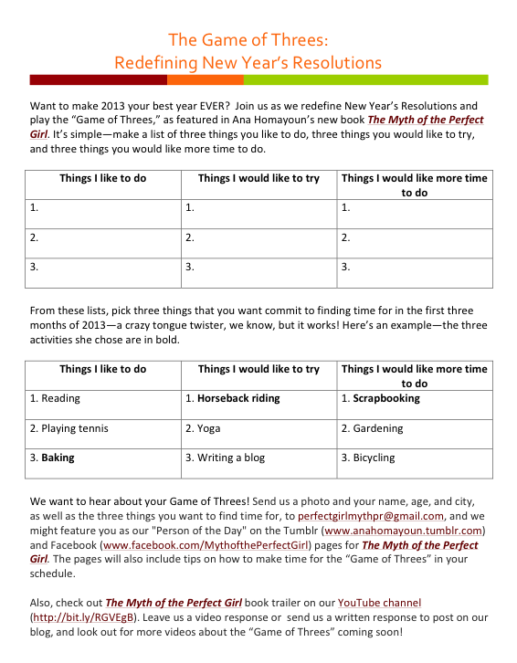 Game of Threes Worksheet