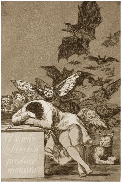 Francisco José de Goya y Lucientes, “El sueño de la razon produce monstruos,” British Museum Francisco José de Goya y Lucientes, El sueño de la razon produce monstruos