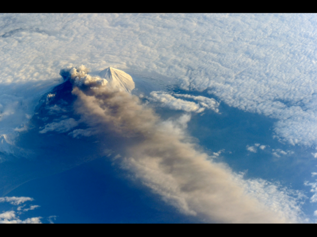 Pavlof Volcano Erupting on May 18, 2013. NASA 