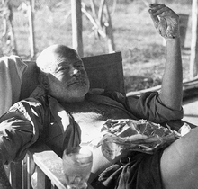 Ernest Hemingway at 55.