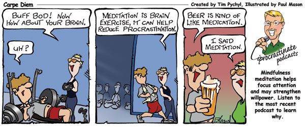 Carpe Diem Cartoon on Mindfulness