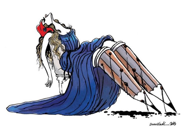Egyptian cartoonist Doaa Eladl has been threatened for her popular cartoons decr