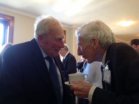 Walter Munk and Martin Rees at The Pontifical Academy of Sciences, Vatican City, © 2014 Nalls
