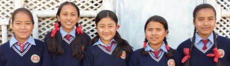 Lower caste girls supported by volunteers and scholarships from Empower Nepali Girls