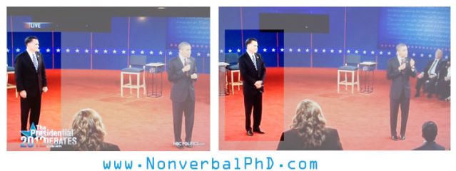 Notice The difference in Gov Romney's stance- which looks more confident?