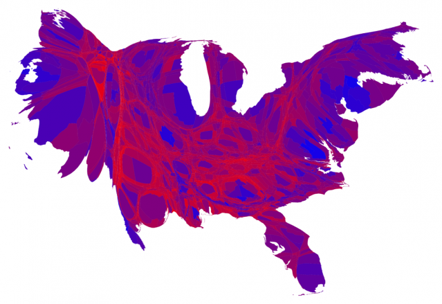 Vote Share Map, by County