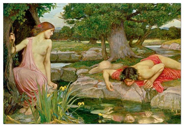 ECHO AND NARCISSUS, J.W. WATERHOUSE ECHO AND NARCISSUS, J.W. WATERHOUSE