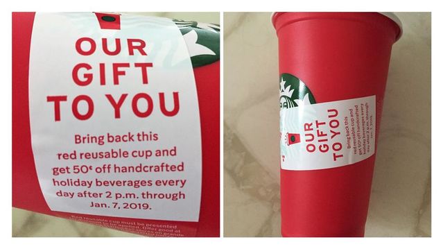Starbucks holiday cup/ Picture by Utpal Dholakia Starbucks holiday cup/ Picture by Utpal Dholakia