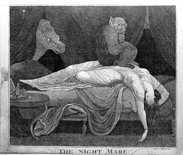 Wikimedia Commons - 'The Nightmare', by M.Z.D. Schmid  Credit: Wellcome Library, London. Wellcome Images 
