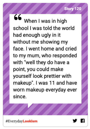 #everydaylookism campaign #everydaylookism campaign