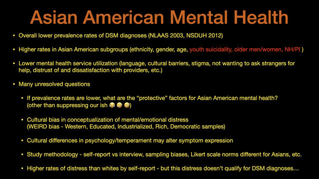 Asian American mental health summary by Ravi Chandra