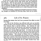 Extract from Life of Saint Francis, where the alleged exorcisms are portrayed.