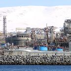 The Melkøya liquefied natural gas (LNG) facility in Hammerfest, northern Norway