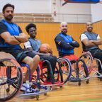 Men ready to play wheelchair basketball