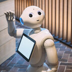 Pepper, a social robot that registers and responds to basic human emotions, making it an ideal human companion.